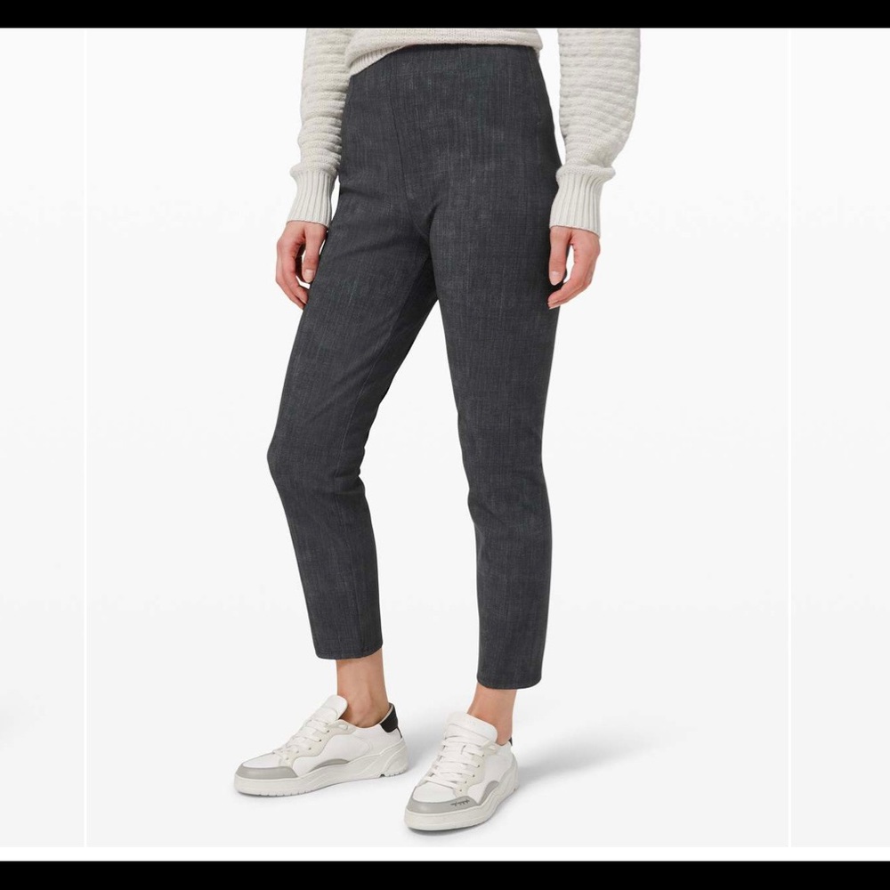 Lululemon Here to There High-Rise Crop- Crosshatch Texture Black Multi / Black